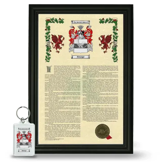 Howage Framed Armorial History and Keychain - Black