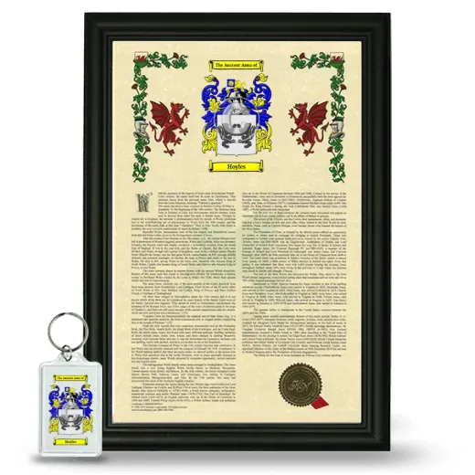 Hoyles Framed Armorial History and Keychain - Black
