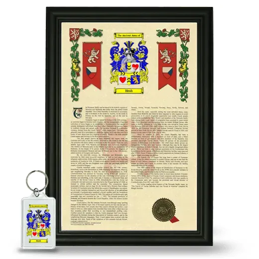 Hrub Framed Armorial History and Keychain - Black