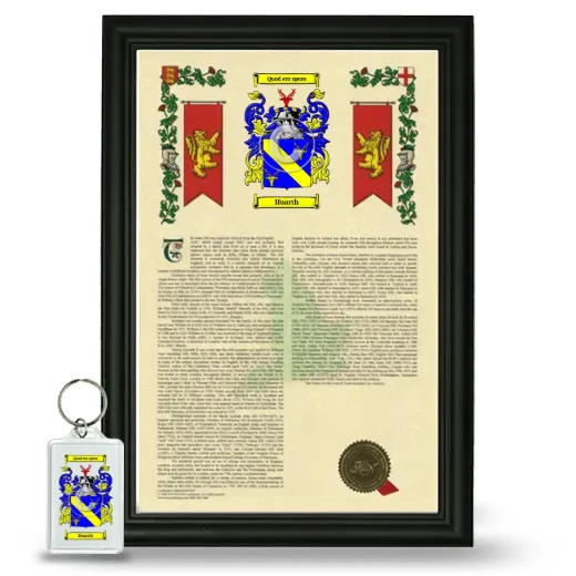 Huarth Framed Armorial History and Keychain - Black
