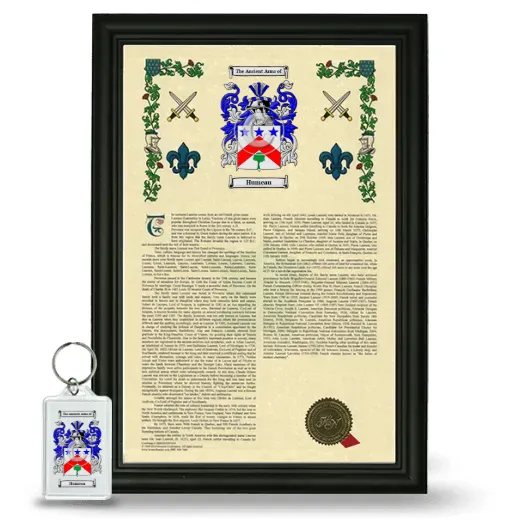 Humeau Framed Armorial History and Keychain - Black