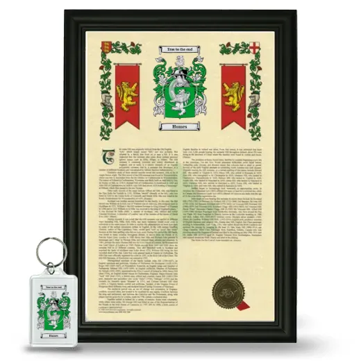 Humes Framed Armorial History and Keychain - Black