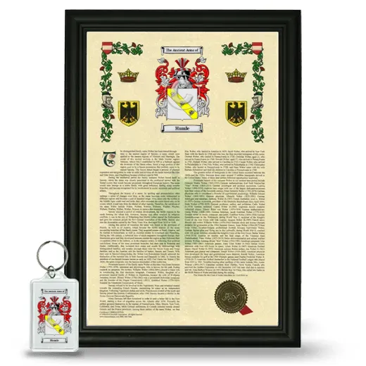 Humle Framed Armorial History and Keychain - Black