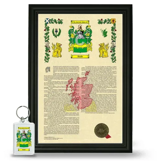 Hurle Framed Armorial History and Keychain - Black