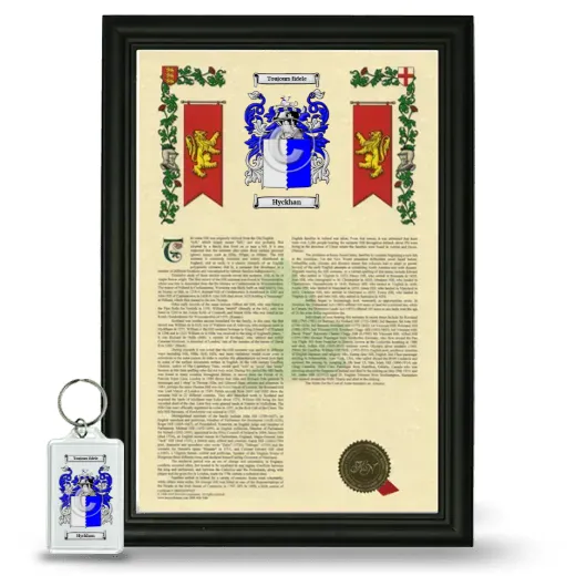 Hyckhan Framed Armorial History and Keychain - Black