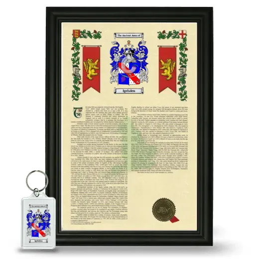 Igelsden Framed Armorial History and Keychain - Black