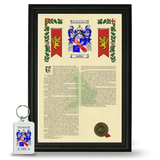 Igulden Framed Armorial History and Keychain - Black