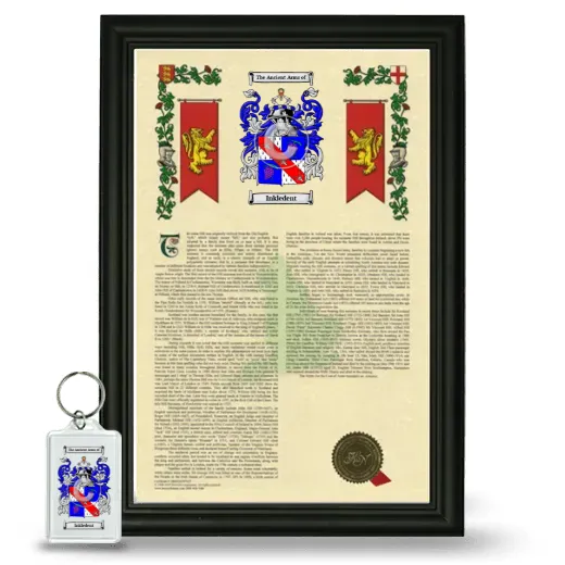 Inkledent Framed Armorial History and Keychain - Black