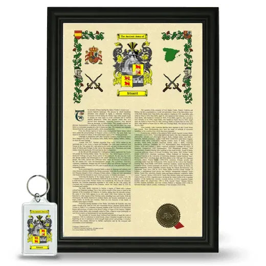 Irisarri Framed Armorial History and Keychain - Black