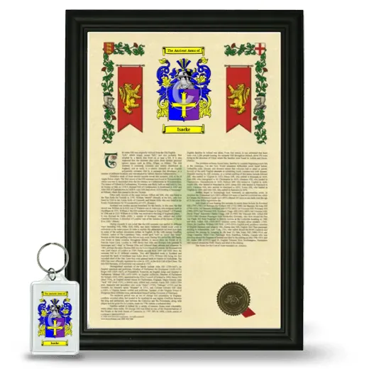 Isacke Framed Armorial History and Keychain - Black