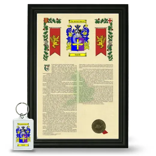 Issech Framed Armorial History and Keychain - Black