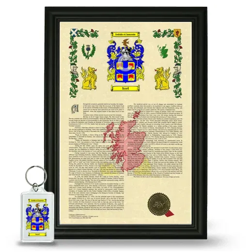 Issel Framed Armorial History and Keychain - Black