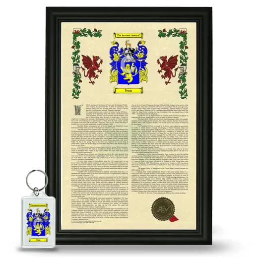 Ivan Framed Armorial History and Keychain - Black