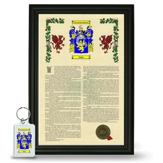 Ivans Framed Armorial History and Keychain - Black