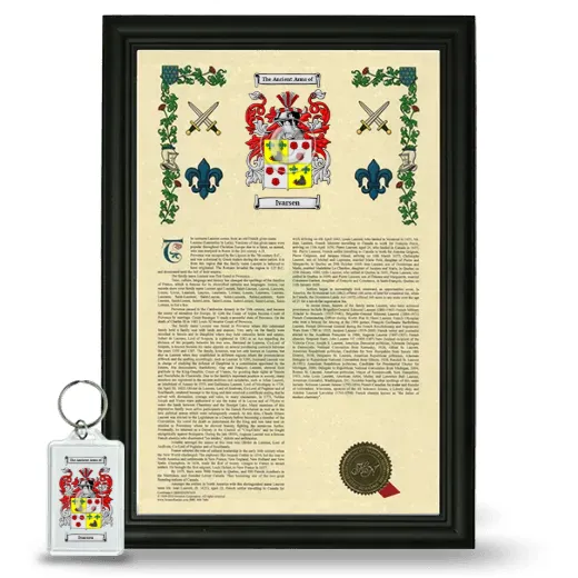 Ivarsen Framed Armorial History and Keychain - Black