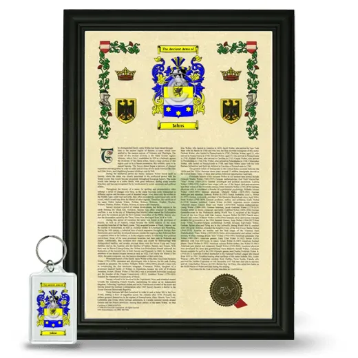 Jahns Framed Armorial History and Keychain - Black
