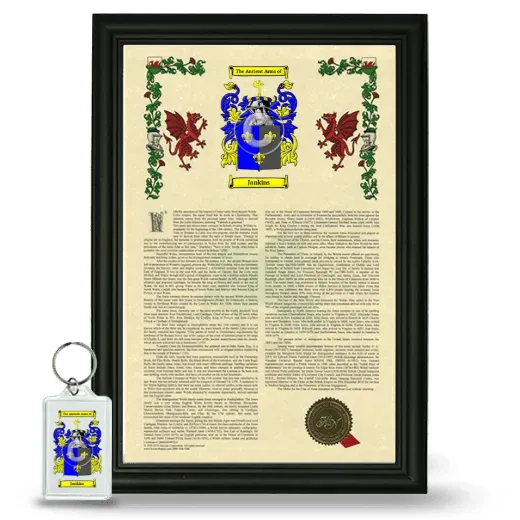 Jankins Framed Armorial History and Keychain - Black