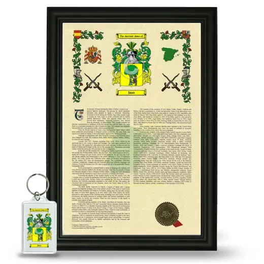 Jaso Framed Armorial History and Keychain - Black