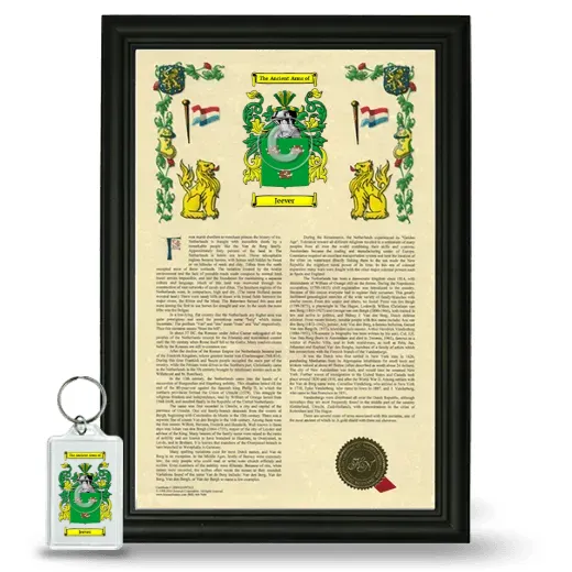Jeever Framed Armorial History and Keychain - Black
