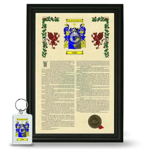 Jenkin Framed Armorial History and Keychain - Black
