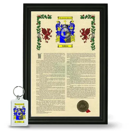 Jenkynn Framed Armorial History and Keychain - Black