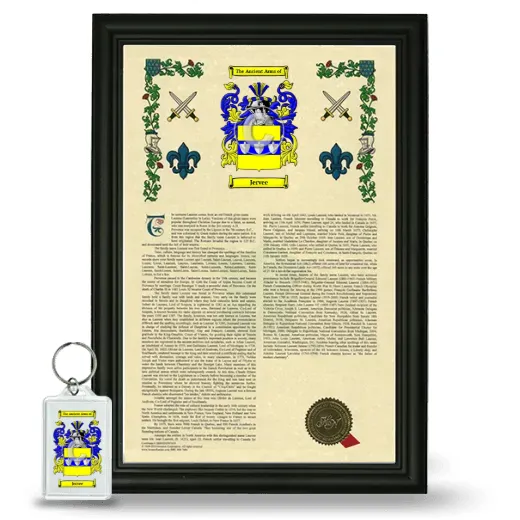 Jervee Framed Armorial History and Keychain - Black