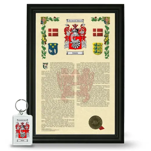 Jessen Framed Armorial History and Keychain - Black