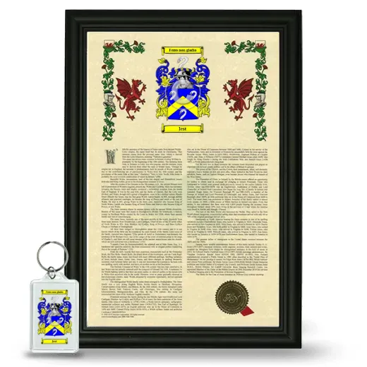 Jest Framed Armorial History and Keychain - Black