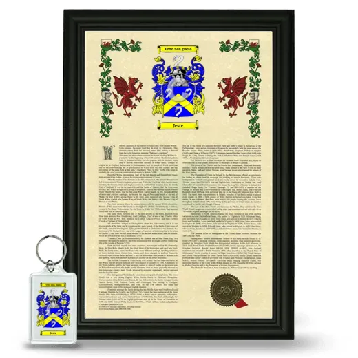 Jeste Framed Armorial History and Keychain - Black