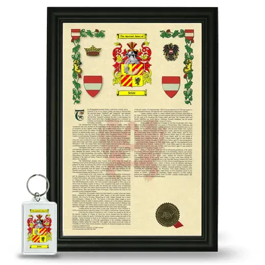 Jeter Framed Armorial History and Keychain - Black