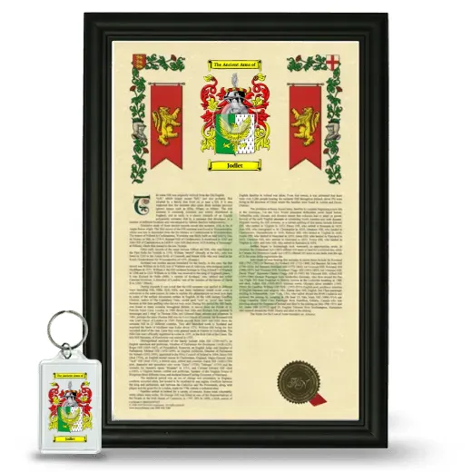 Jodlet Framed Armorial History and Keychain - Black