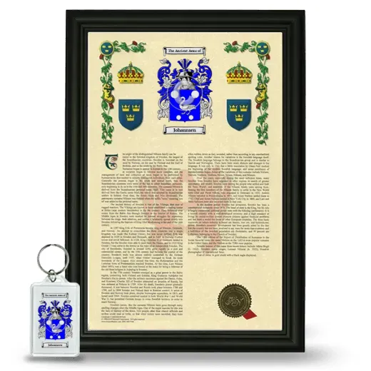 Johannsen Framed Armorial History and Keychain - Black