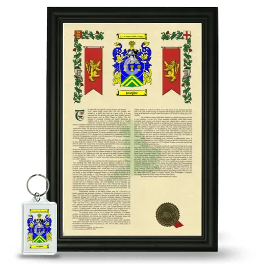 Josephe Framed Armorial History and Keychain - Black