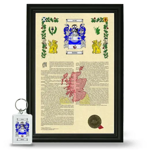 Jossey Framed Armorial History and Keychain - Black