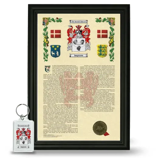 Jurgessen Framed Armorial History and Keychain - Black