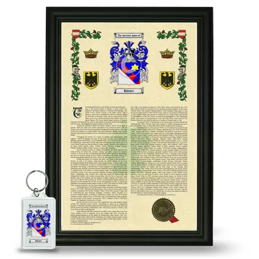Körner Framed Armorial History and Keychain - Black