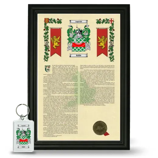 Kable Framed Armorial History and Keychain - Black