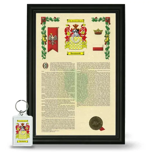 Kaczmarski Framed Armorial History and Keychain - Black