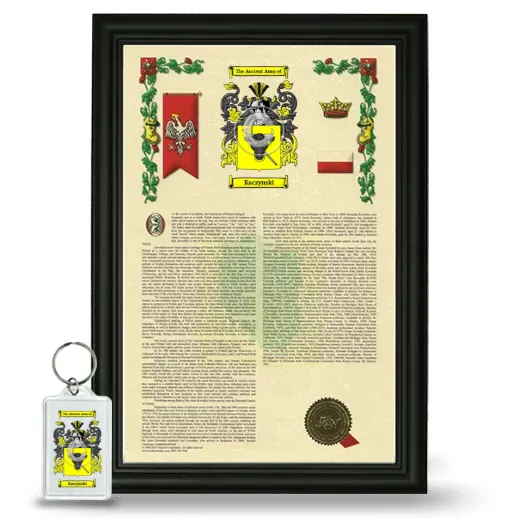 Kaczynski Framed Armorial History and Keychain - Black