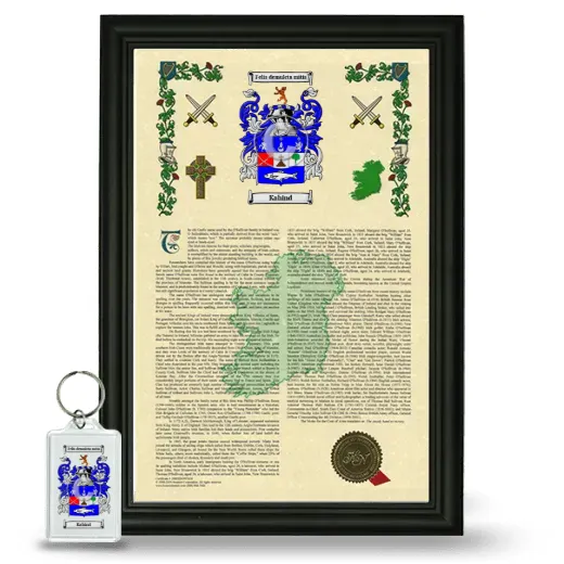 Kahind Framed Armorial History and Keychain - Black