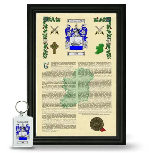 Kail Framed Armorial History and Keychain - Black