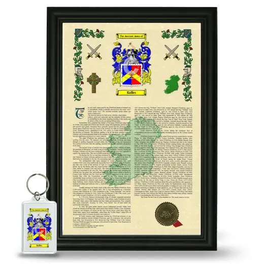 Kalles Framed Armorial History and Keychain - Black