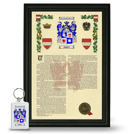 Kappler Framed Armorial History and Keychain - Black