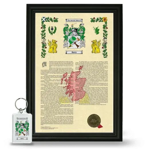 Karey Framed Armorial History and Keychain - Black