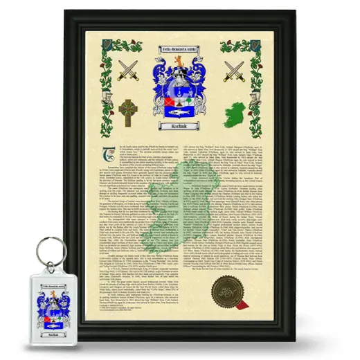 Karlink Framed Armorial History and Keychain - Black