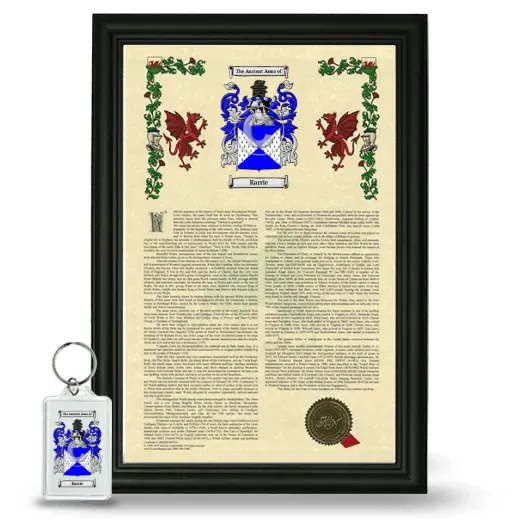 Karrie Framed Armorial History and Keychain - Black
