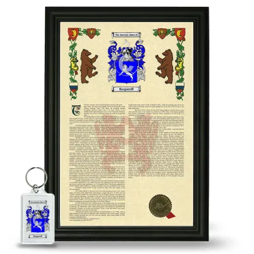 Kasparoff Framed Armorial History and Keychain - Black