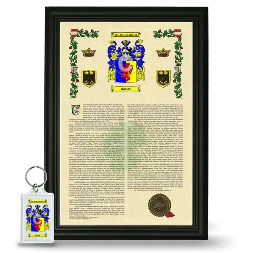 Kassar Framed Armorial History and Keychain - Black