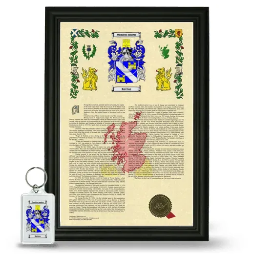 Kattos Framed Armorial History and Keychain - Black