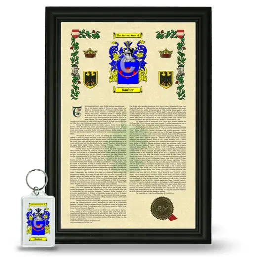 Kaufner Framed Armorial History and Keychain - Black
